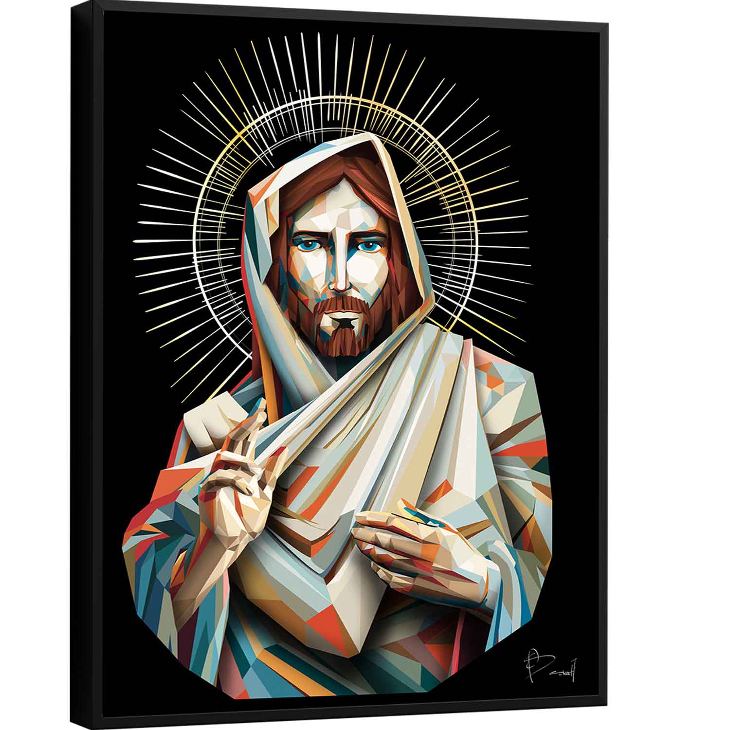 Quadro Jesus Geométrico