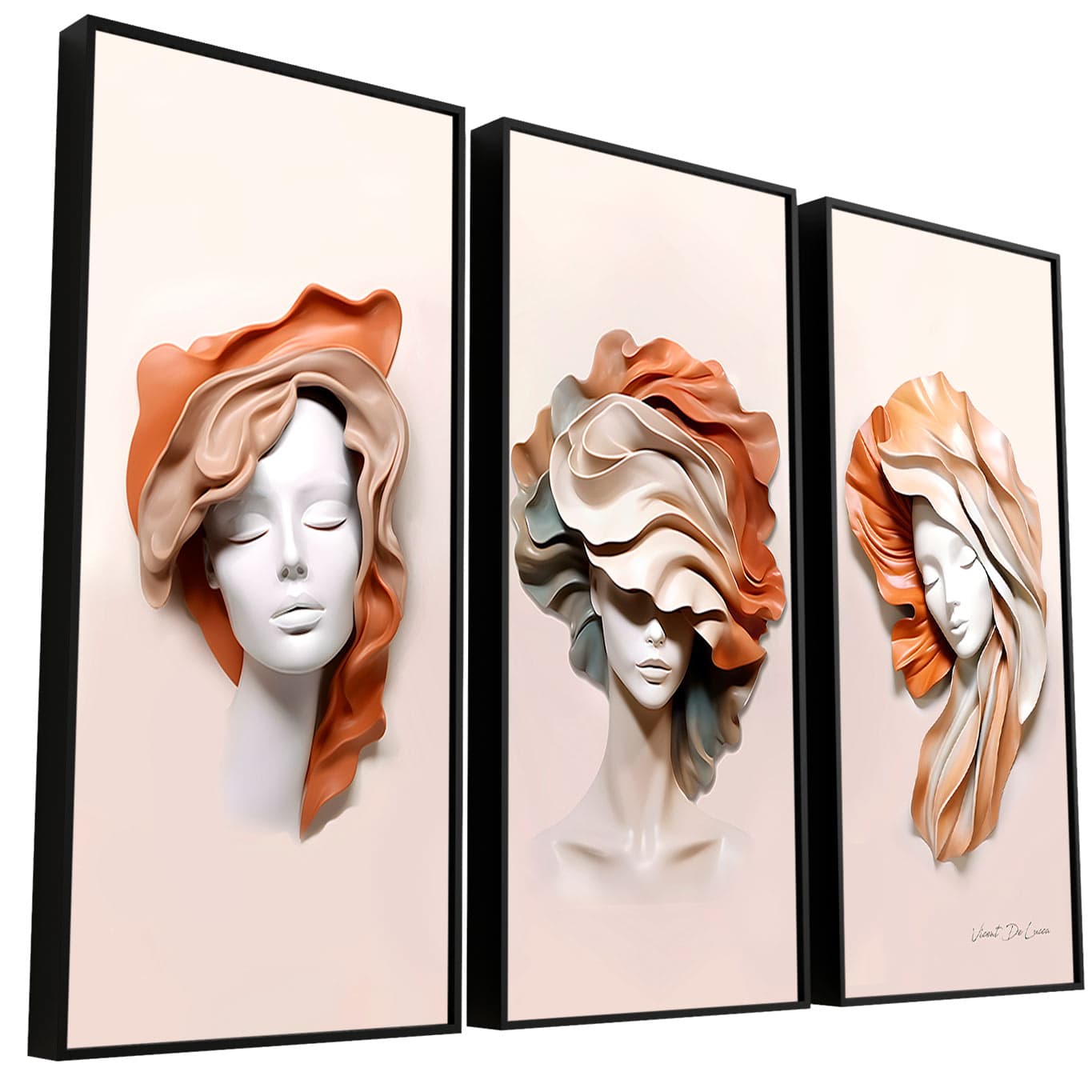 Quadro Delicadeza Sofisticada 3 Peças