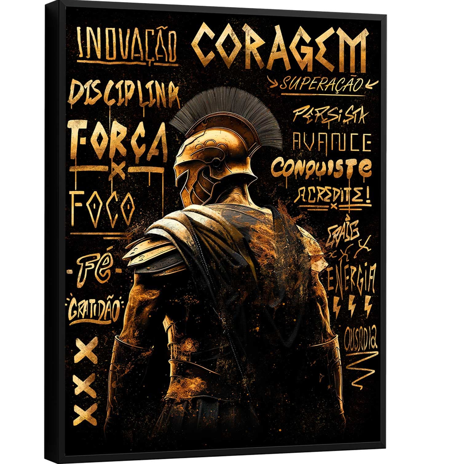 Quadro Espartano Dourado